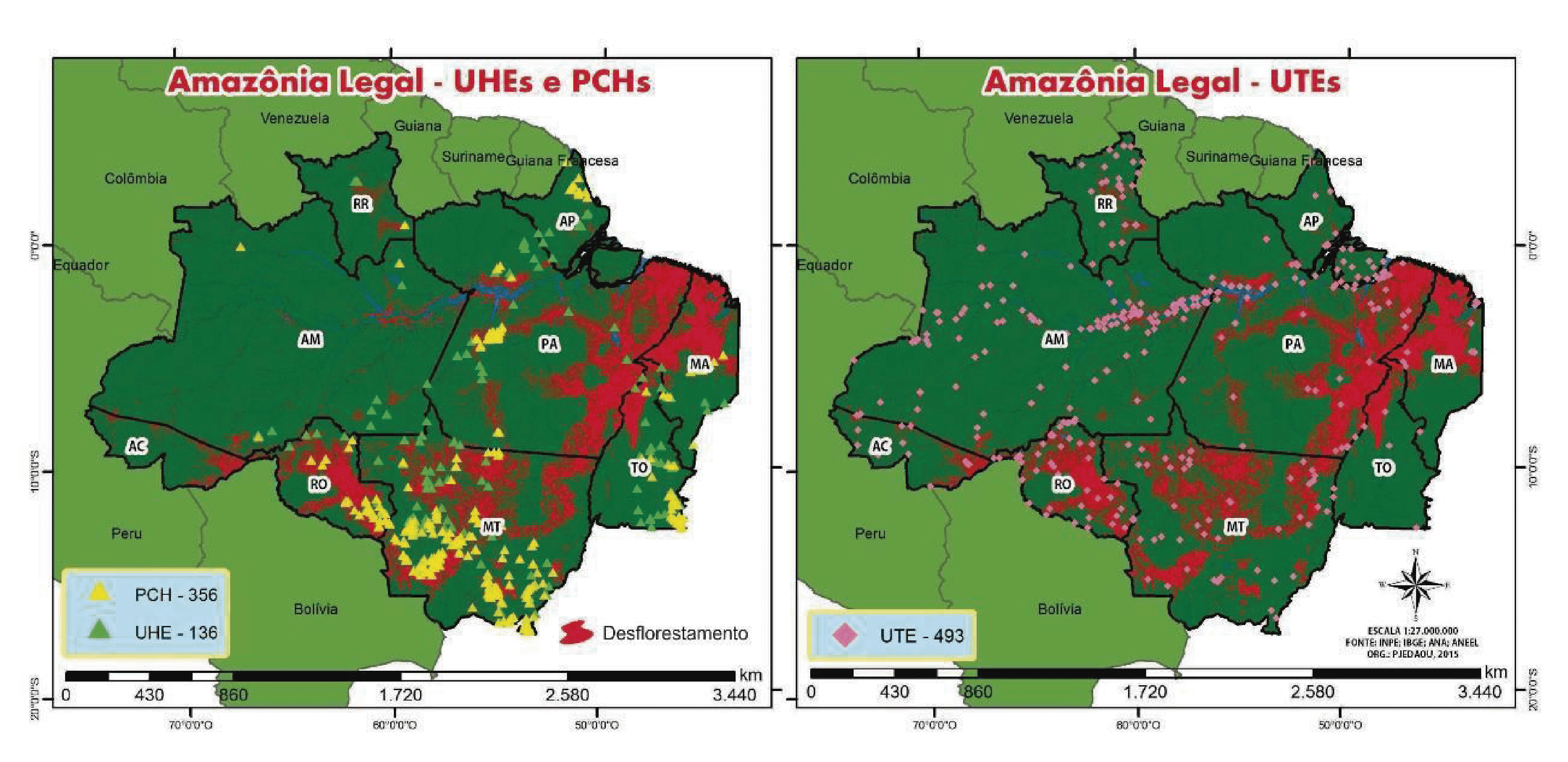 Imagen 15 - Mapa de distribución de centrales eléctricas en la Amazonía brasileña: PJEDAOU-MPEMT