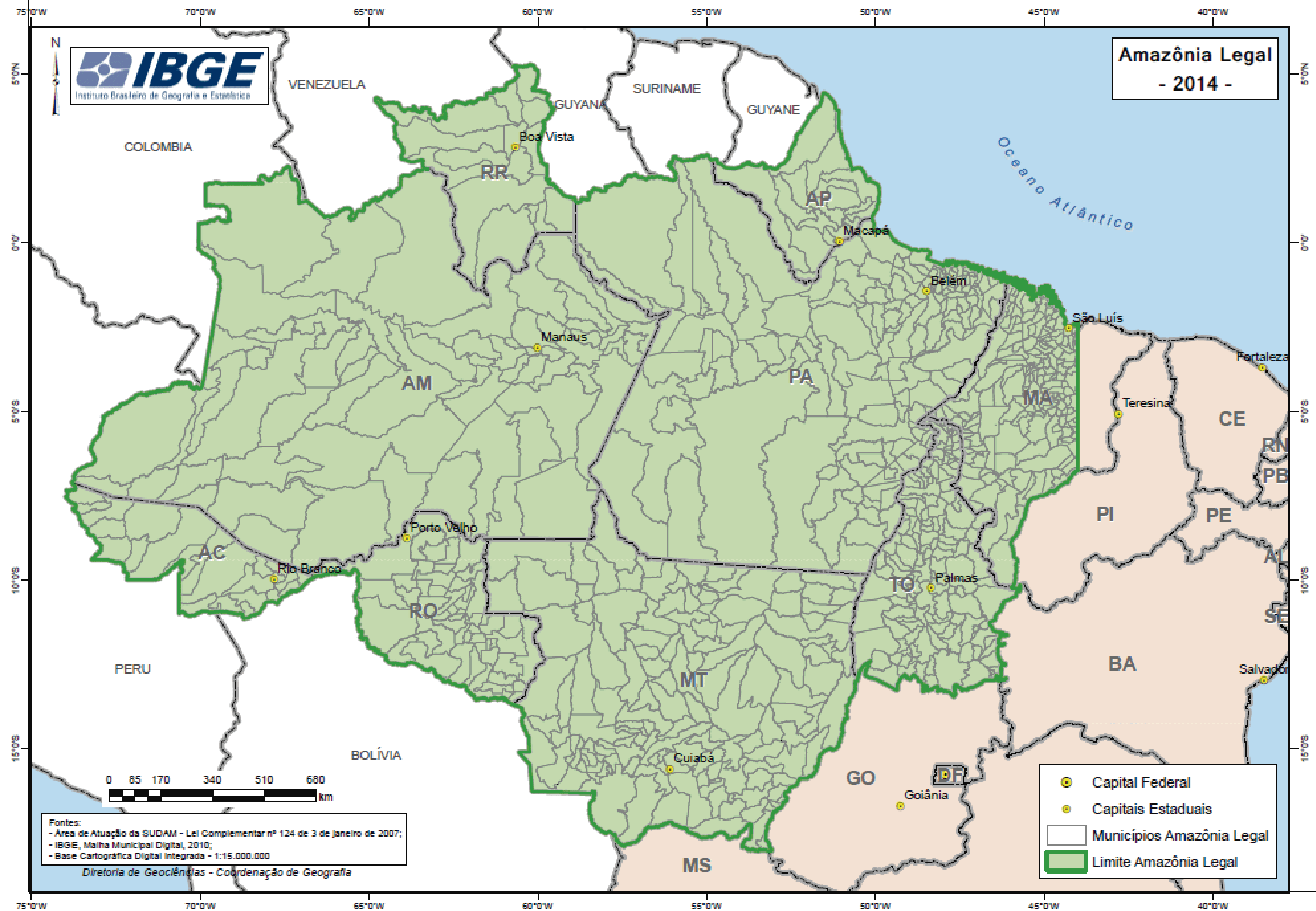 Imagen 18 - Mapa de los municipios de la Amazonía Legal.